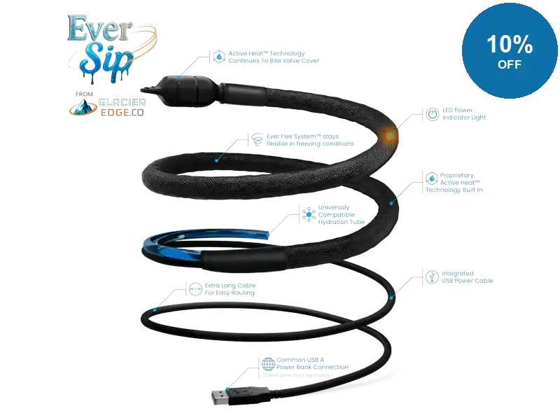 Glacier Edge 10% off the Ever Sip heated hydration tube